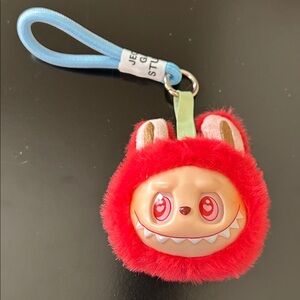 1 Labubu Little Monster Singing Light Up Bagcharm - Red New